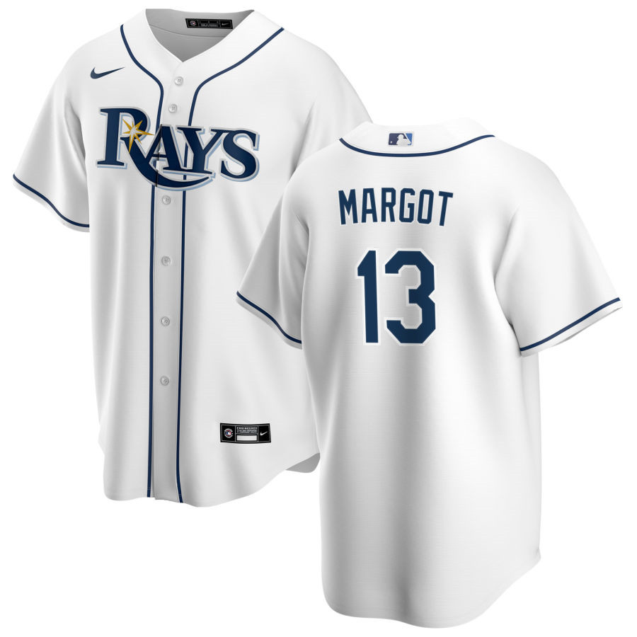 Nike Men #13 Manuel Margot Tampa Bay Rays Baseball Jerseys Sale-White